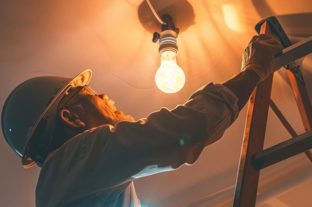 Electricista en Valparaíso diagnosticando la causa de un corte eléctrico en el tablero